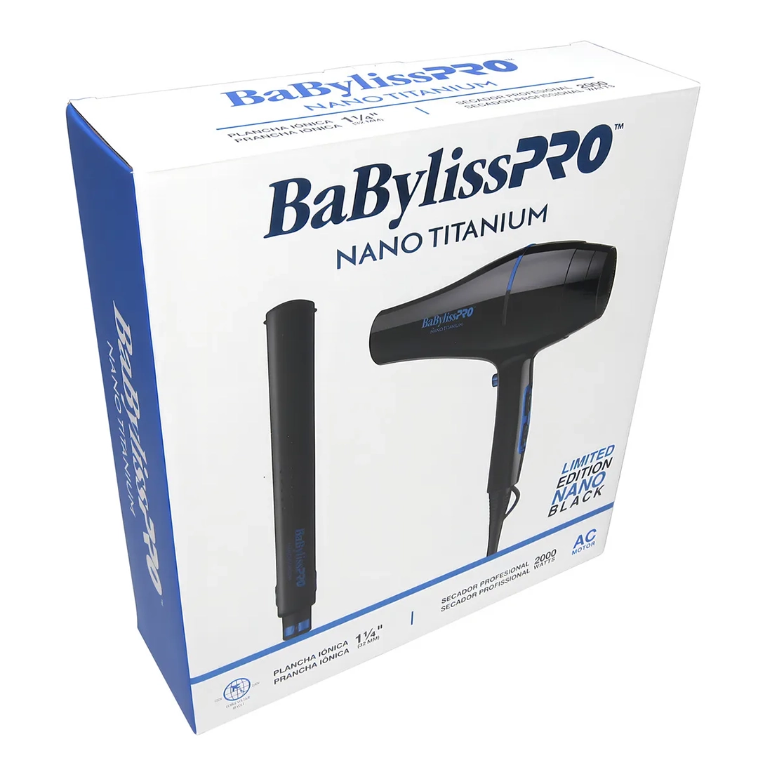 Kit Plancha y Secador Negro Babyliss Pro 2000W - Imagen 3